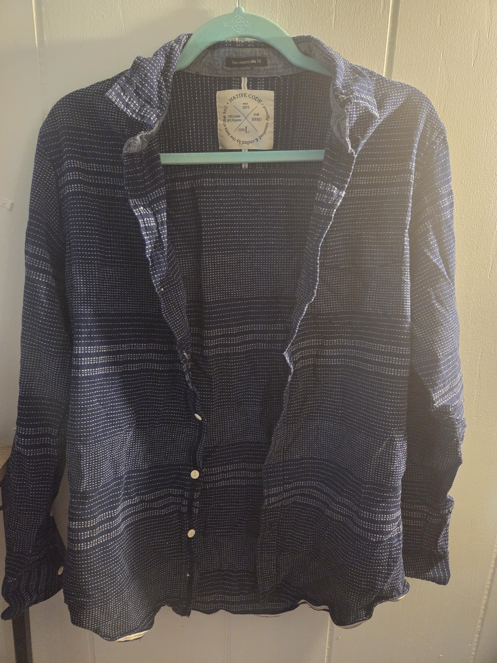 Native Indigo-Striped Button Down